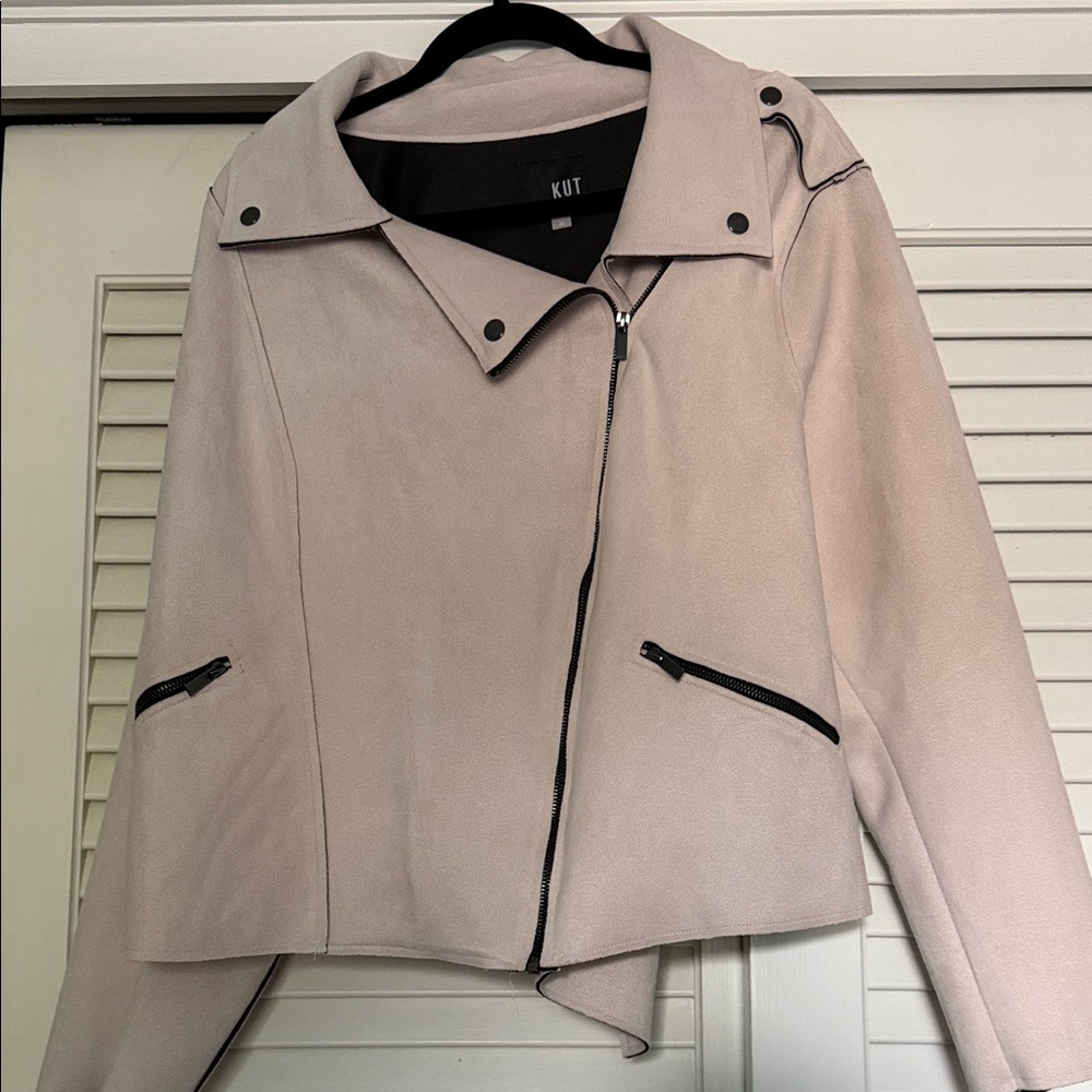 Kut from the Kloth Women's Light Pink Leather Jacket